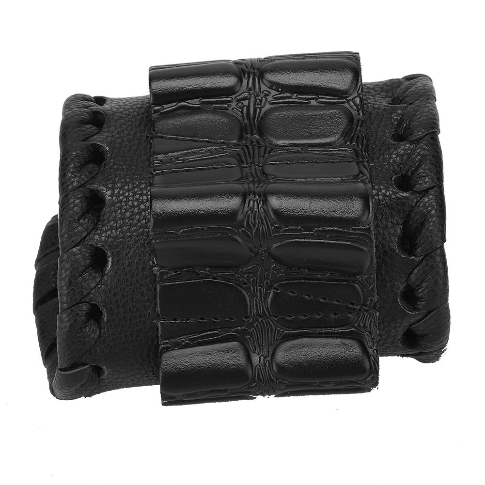 PU Leder Scheren Tasche Armband Scheren Etui Aufbewahrungstasche Friseur Haarschneideschere EtuiSchwarz
