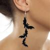 Lightweight Acrylic Skull Bat Dangle Earrings For Women Spooky Halloween Gothic Jewelry Accessories