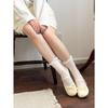 Cream Mousse Gentle French Coarse Heel Mary Jane Shoes Female Bow Fairy Soft Single Shoes Female Small Leather Shoes