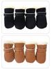 Fleece-Lined Pet Snow Boots: Soft-Soled, Non-Slip, Warm Slippers for Dogs