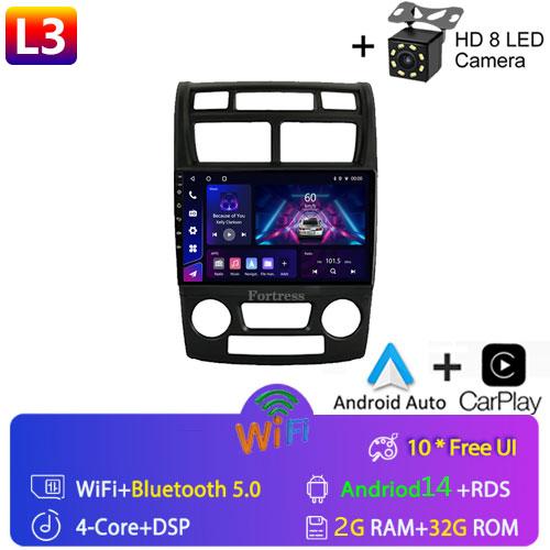 Fortress  Android 10 Car Radio For Kia Sportage 2 2004 2005 2006 2007-2010 Android Auto Multimedia Player Stereo BT 2din DVD HU