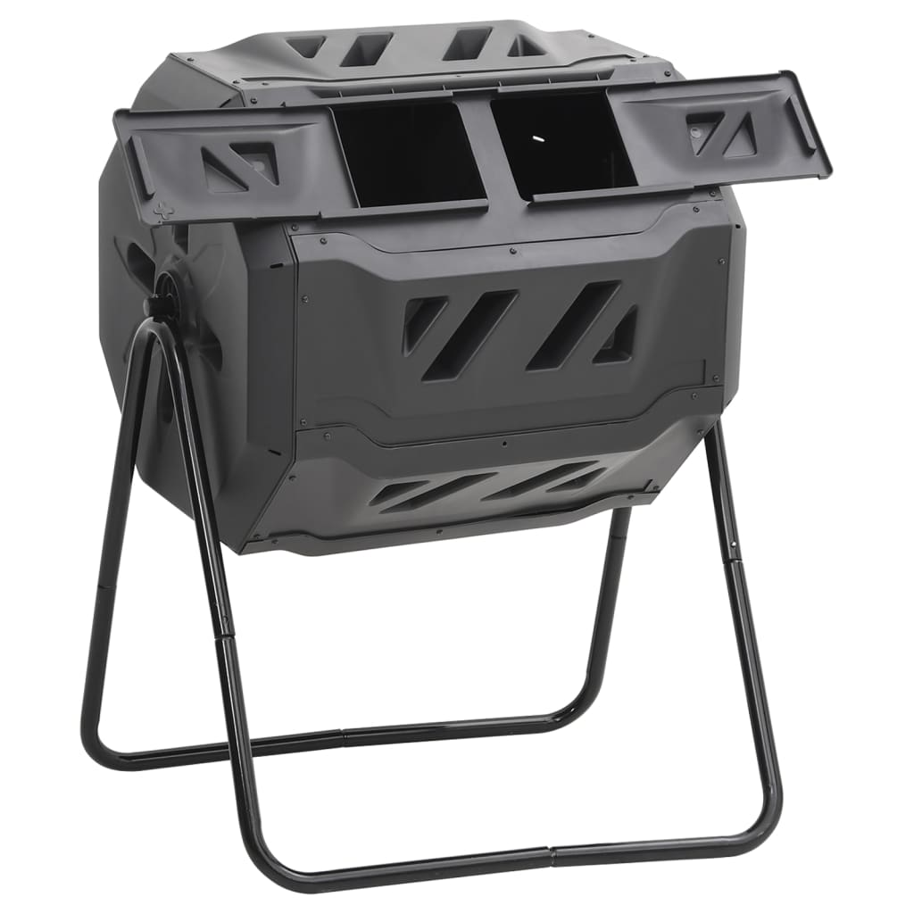 Garden Composter Black 73 X 64 X 95 Cm 160 L