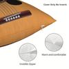 Acoustic Guitar Pillowcase Classic Music Design for Artistic Home Decor, Soft Cotton Cushion Cover with Musical Instrument Style