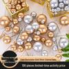 100pcs Cake Toppers: Gold, Silver, and Colorful Balls for Birthday Party Decorations