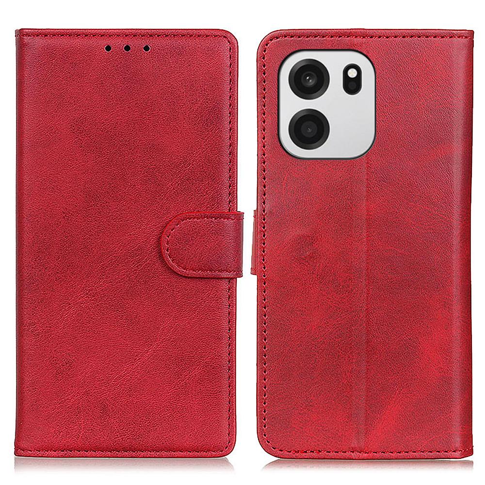 For iPhone Air PU Leather Case with Strap Phone Cover Stand Side Magnetic Button Design