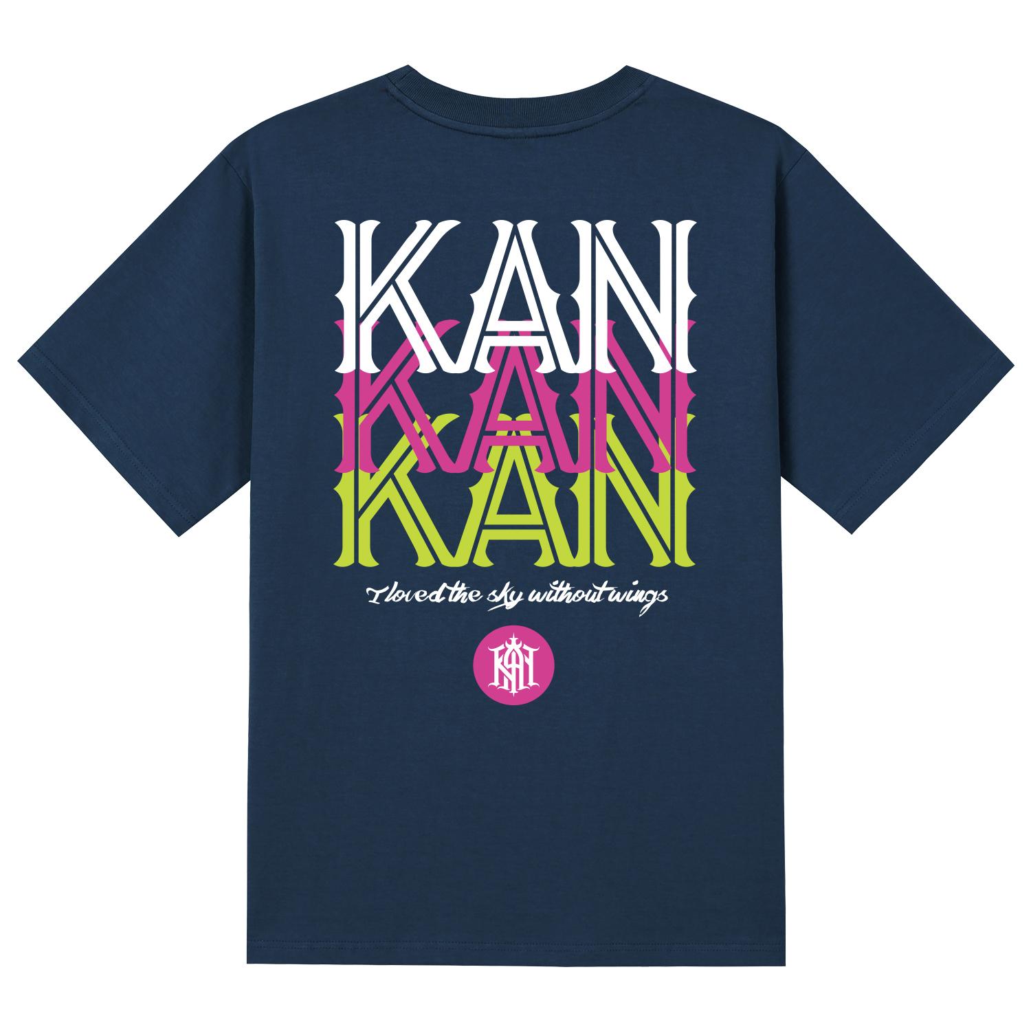 Khan 6312 Ktn0049 Two-Cut Line Short Sleeve T-Shirt - Navy Navy/L