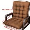 1pc Polyester Ergonomic Vintage-Style Plush Seat Cushion - Soft Hand Washable Fabric Pad for Office Chairs