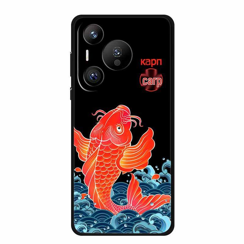 Huawei Pura 70 Pro Retro Embossed Texture Phone Case - Soft Color Painting Style