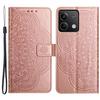 Priekš Xiaomi Redmi Note 13 4G maciņš ar magnētisku aizdari, ziedu rakstu, rokassomiņas tipa telefona vāciņš
