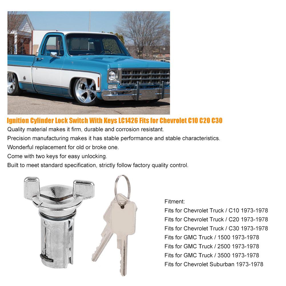 Auto Ignition Cylinder Lock Switch With 2 Keys Set LC1426 Fits for Chevrolet C10 C20 C30