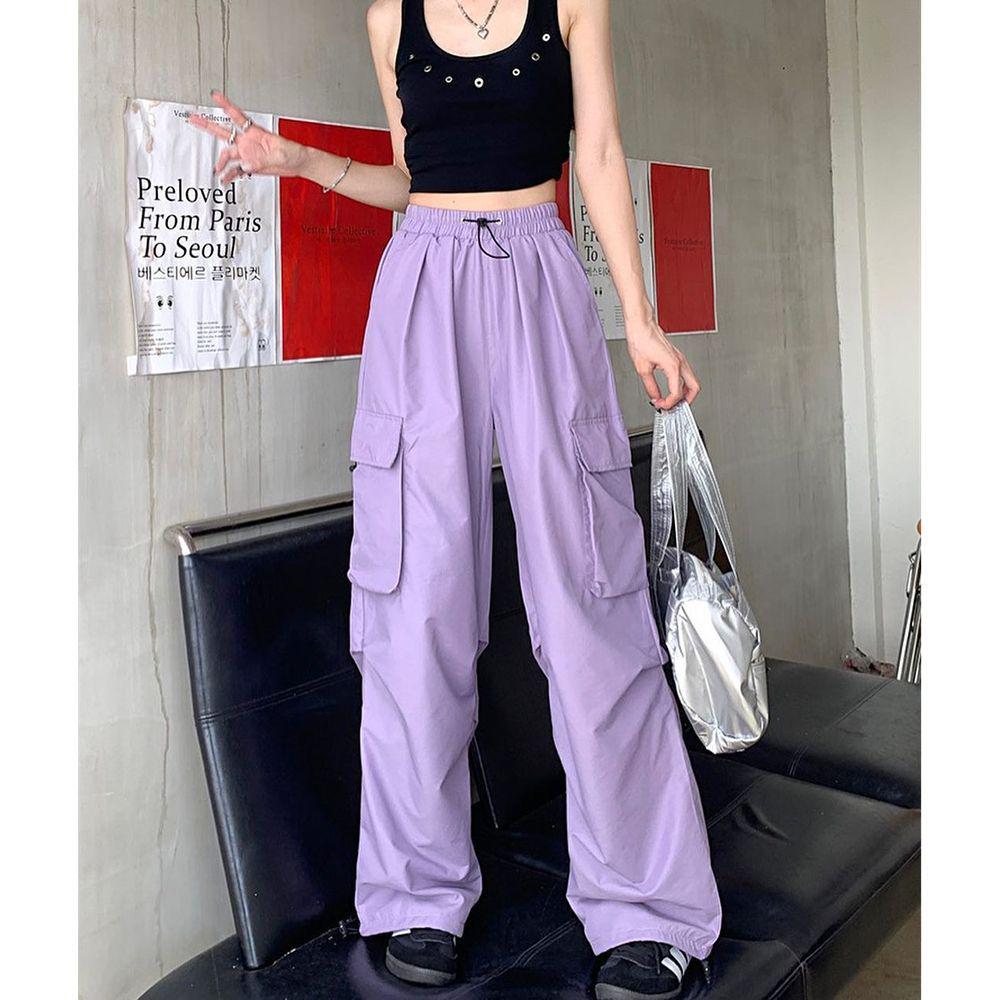 2025 Quick-Dry Unisex High-Waisted Wide-Leg Parachute Pants - Casual Summer Sportswear