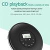 Intelligent Bluetooth Walkman Touch Screen Ultra Thin CD Player White/Black Portable CD Player  142*142*29mm