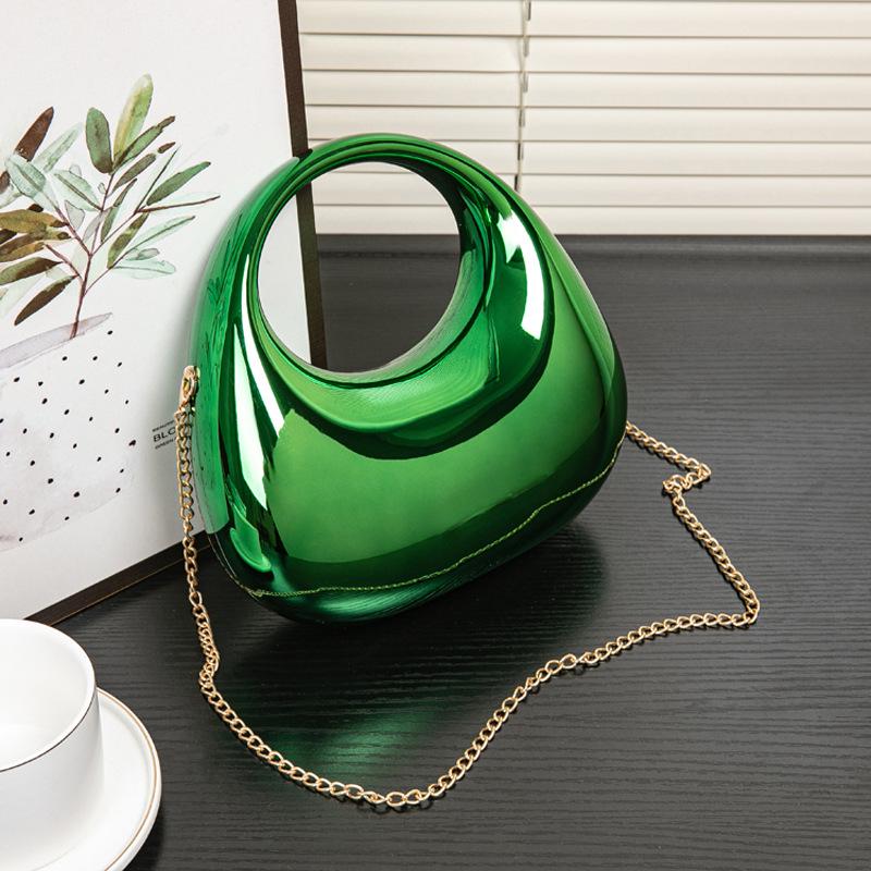 Elegante Acrylketten-Umhängetasche - Vielseitiges Knödeldesign