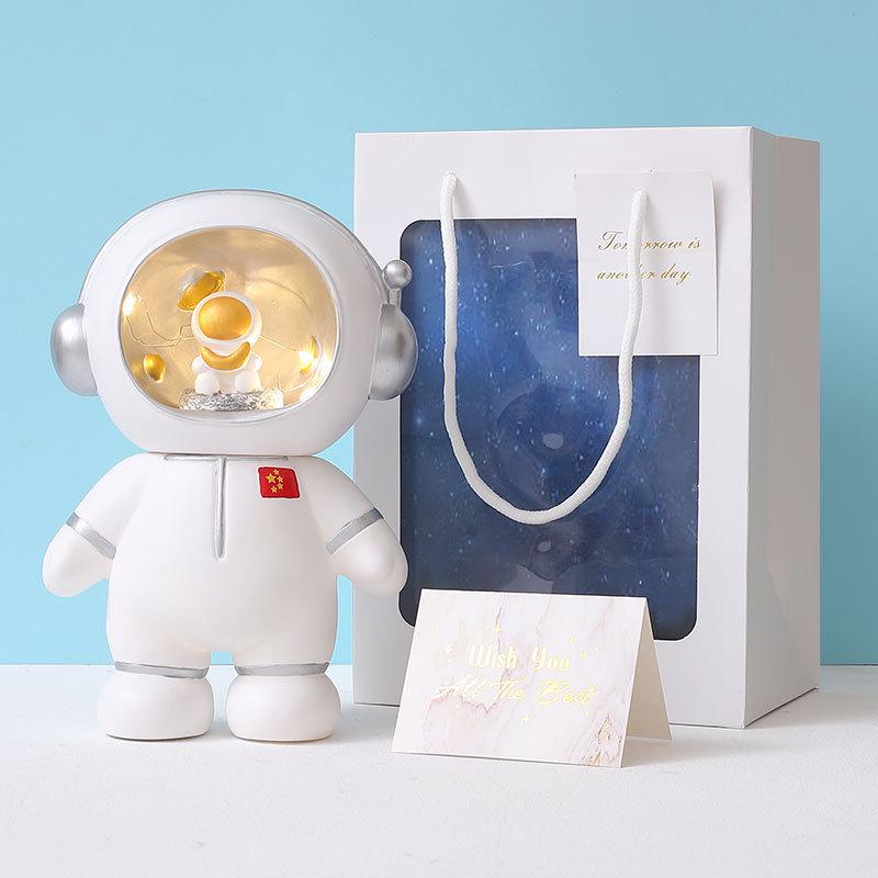 Astronaut Night Light Piggy Bank - Graduation & Birthday Gift for Boys