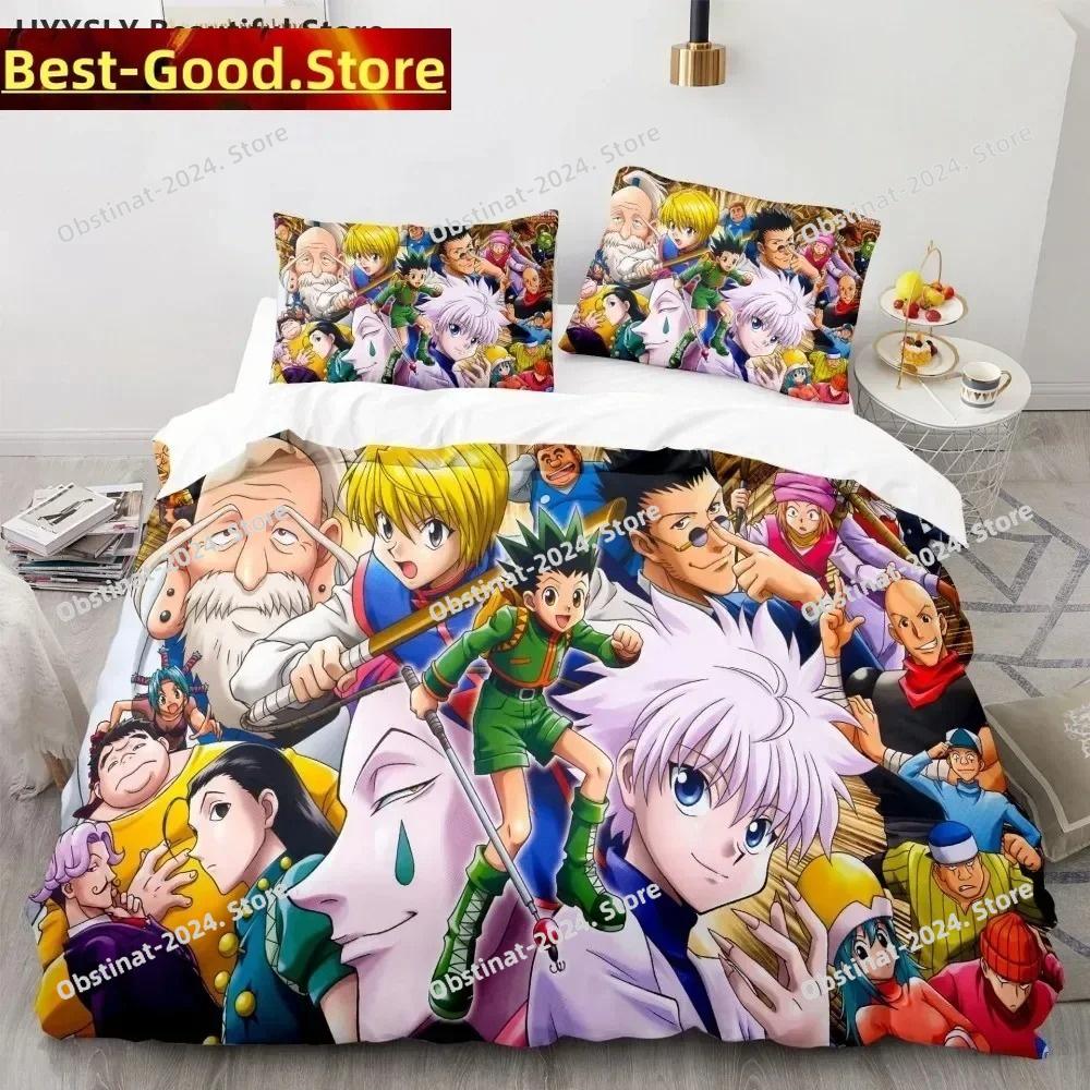 Hunter X Hunter 3D Japanese Anime Bedding Set Printed Set Duvet Cover Sheet Pillowcase Bed Soft Quilt Cover Full Queen King Size