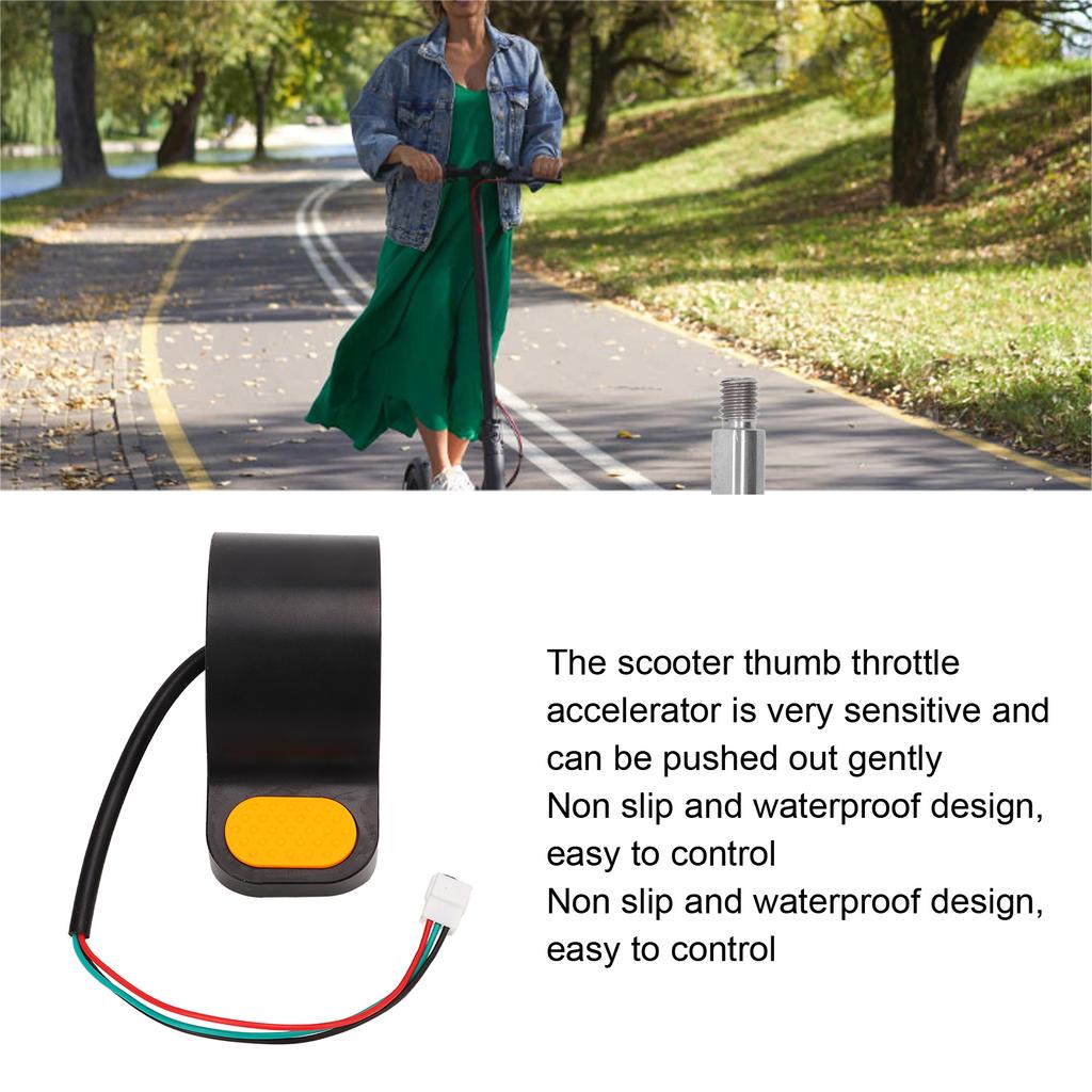 Elektroroller Fingergashebel Elektrofahrrad Daumengashebel Gasgriff für Ninebot G30 MAX Gelb
