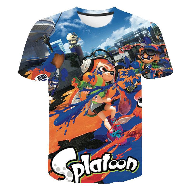 Trička Horká Hra Splatoon 3D Tisk Dětské Tričko Letní Módní Ležérní Kreslené Tričko Chlapec Dívka Unisex Dětské Oblečení Vrchní díly