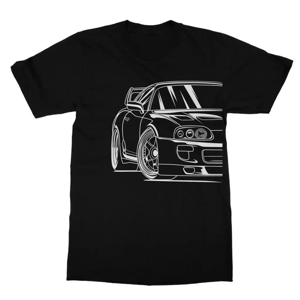 Hot Sale Summer Japan Car Jza80 2jz Jdm Outline TShirt High Quality V2 100 Cotton For Unisex Shirts