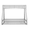 Children's Bed Bunk Bed 90(140)x200cm, Metal Bed with Ladder On Both Sides, Bunk Bed with Pull-out Bed and Fall Protection