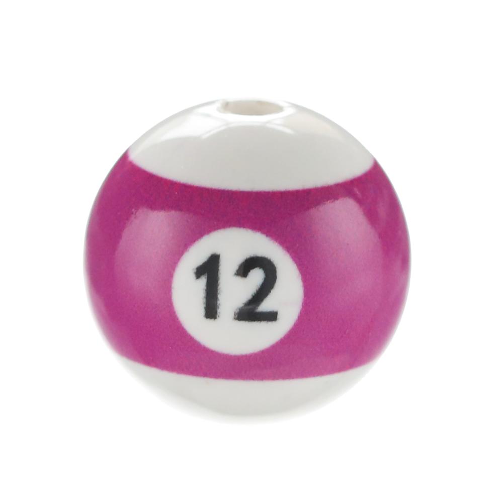 10pcs/Lot 16mm Colorful Acrylic Big Hole Billiards Ball Beads for Jewelry Making DIY Bracelet Necklace Accessories