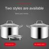 Täglich verwendbarer Suppentopf aus Edelstahl mit Deckel Vorratstopf Pfannen Küchenutensilien Suppen-Saucenpfanne