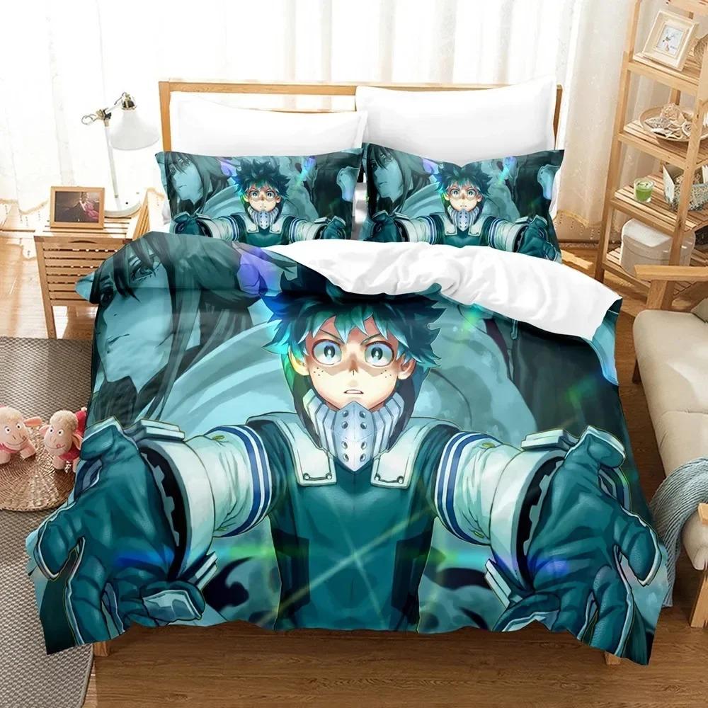 Japan Anime My Hero Academia Bedding Set Bedroom Soft Modern Bedspreads Comefortable Kids Duvet Cover Quilt Cover And Pillowcase