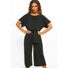 Summer Women's Jumpsuit Fashion Tie Button Short Sleeve Jumpsuit