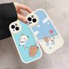 Cute Cartoon Bubu Dudu Phone Case for iPhone 16 15 14 13 Pro Max 11 12 Plus Leather Silicone Cover
