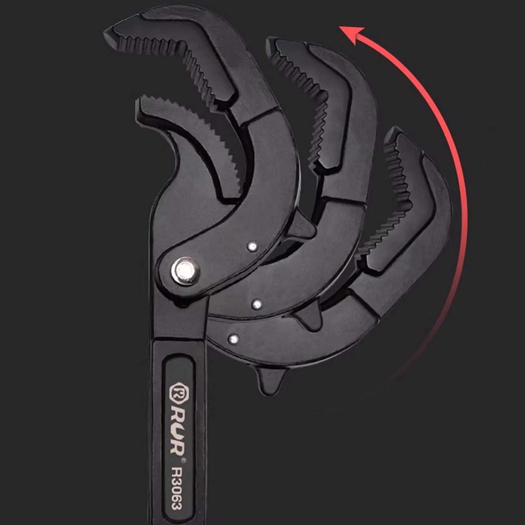 Universal Adjustable Pipe Wrench - High Carbon Steel Plumbing Pliers with Spring Reset for Bathroom & Pipe Work