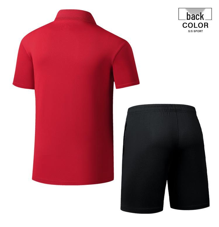 Men's Chinese Style Sportswear Set: Summer Quick-Dry Lapel Polo Shirt & Shorts