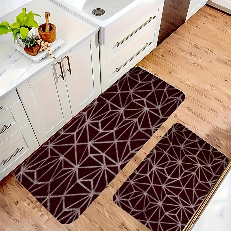 1PC Geometric Polygonal Kitchen Rug Non-Slip Door Mat Pop Design Bathroom Rug Bath Mat Carpet for Home Sink Laundry Decor