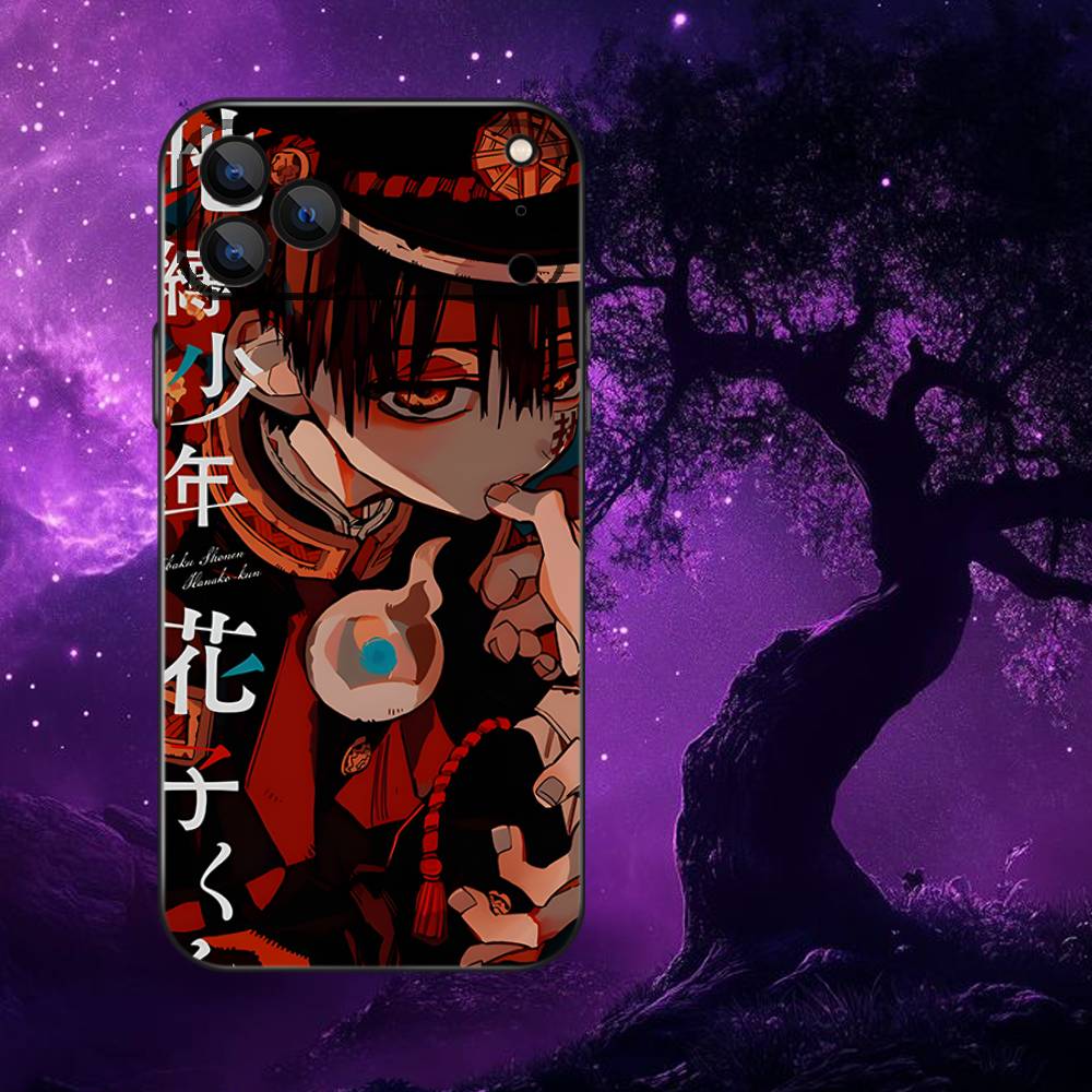 

B-Bound H-Hanako Kun TBHK Phone Case For iPhone 17,16,15,14,13,12,Pro,Max,Plus,E,SE4,Air,Mini Black Soft Box iPhone17pro