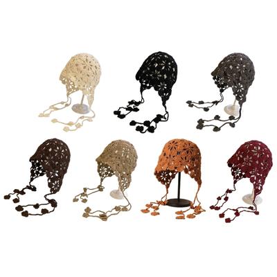 Elegant Handwoven Beanies Hat Breathable Hat Crocheted Beanies Hat Holiday Crocheted Hat Encrusted Handwoven