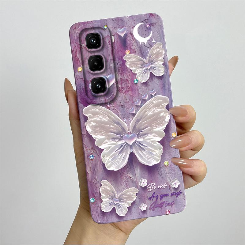 For Infinix Hot 50 Pro 4G Case Pretty Flowers Soft Silicone Shell Cover For Infinix Hot 50 Pro Plu 4G Phone Case Hot50Pro Coque