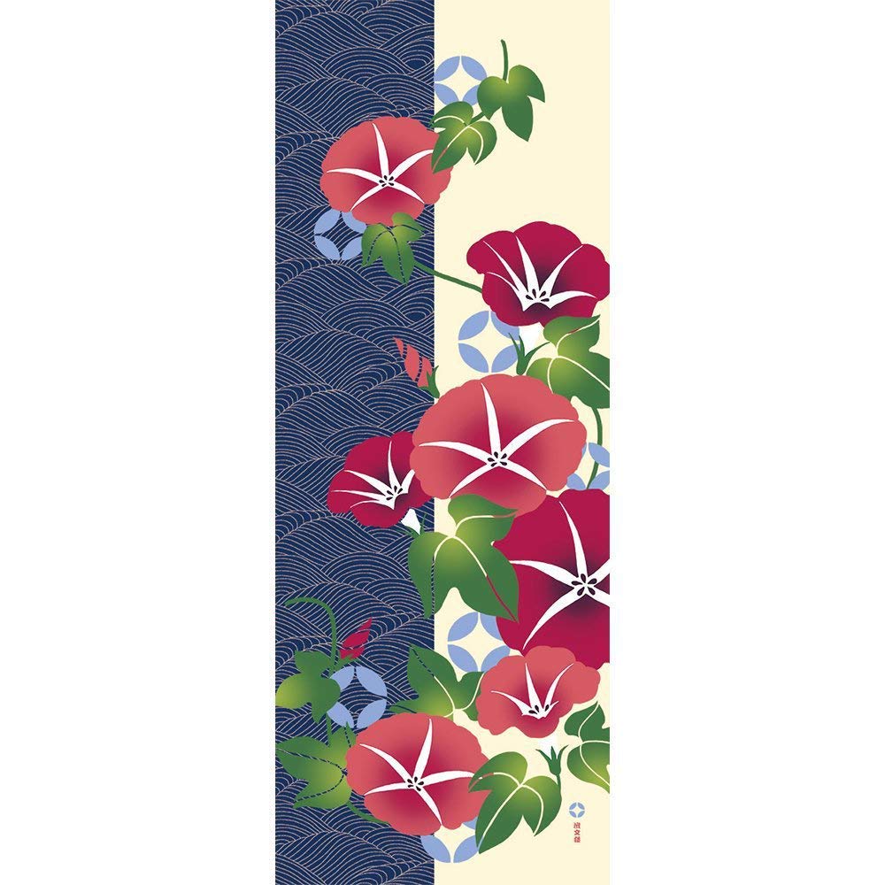 Hamamonyo Illustrated Hand Towel Morning "Elegant Glory"