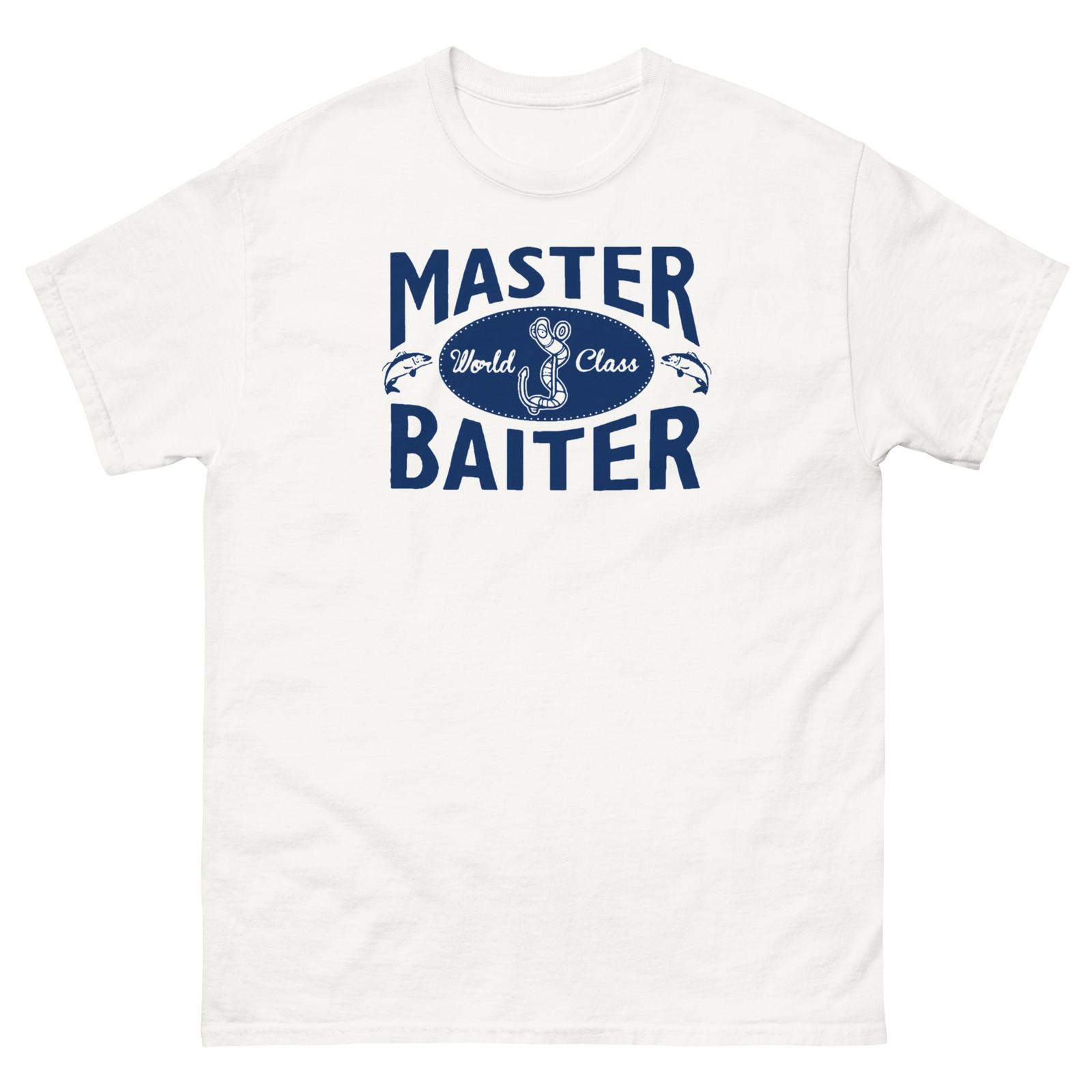 

Fishing Master Baiter Fisherman Offensive Masturbater T-Shirt Mens Womens Tees Top 3XL