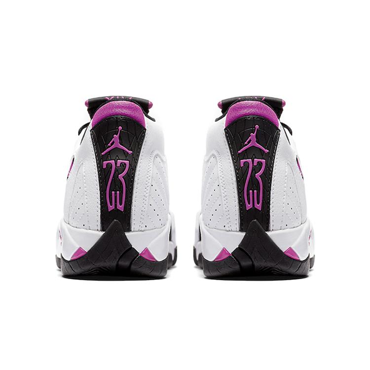 Jordan 14 Retro Fuchsia Flash Black Toe GS 654969-119