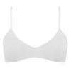 French Cotton V-Neck Women's Wire-Free Soft Elastic Ribbed Bra