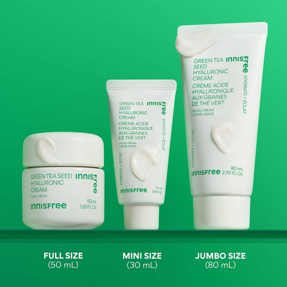 Innisfree Green Tea Hyaluronic Acid Hydrating Cream 2.7 Oz 80 Ml