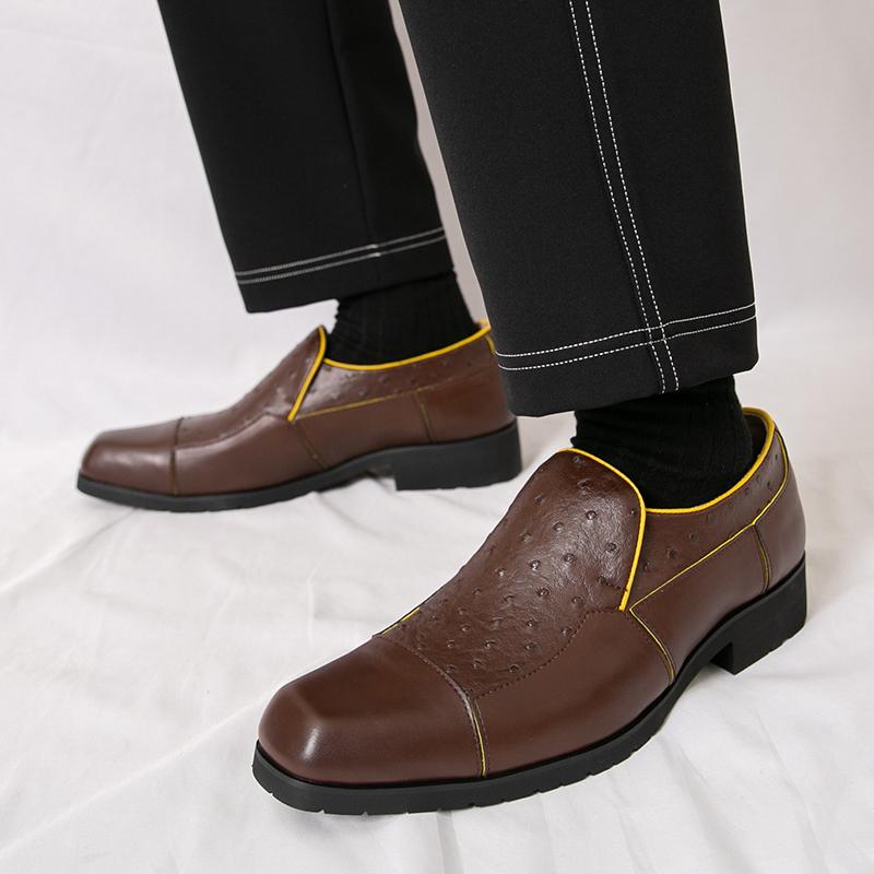 Fashion Spring New Men's Comfortable Anti Slip Large Casual Leather Shoes Fashion Brand Men's Foot Set Business Formal Leather Shoes