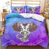 Bohemian Elephant Mandala Pattern Bedding Set Boho Duvet Cover Queen King Size Quitl Cover Polyester Comforter Cover