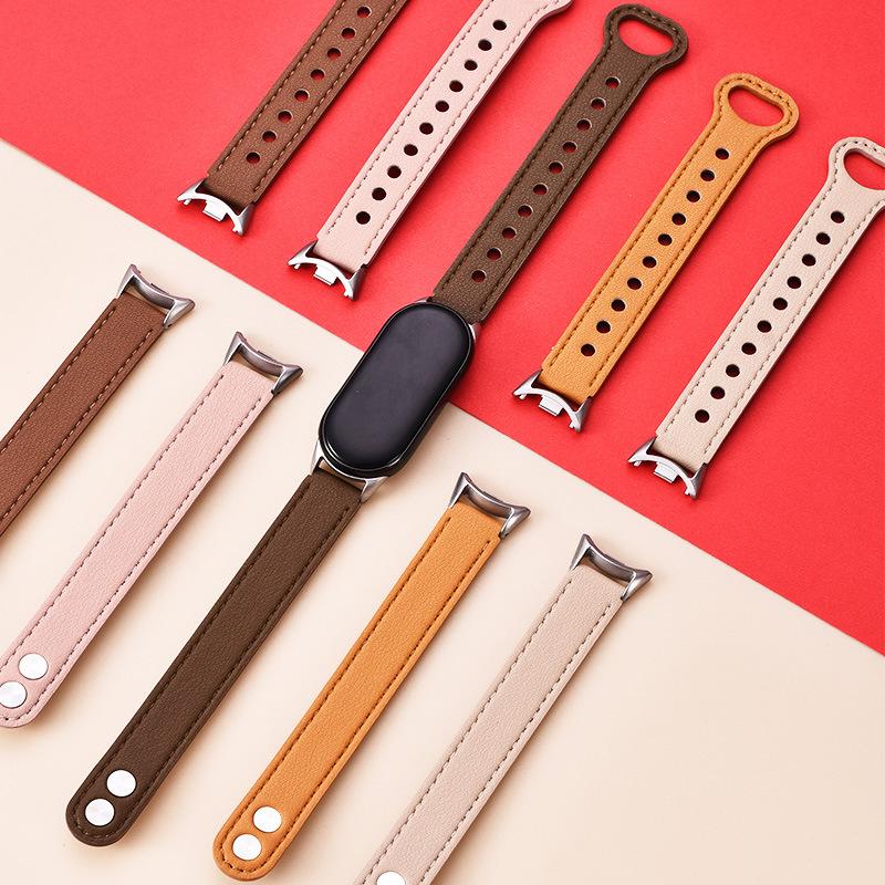 

Подходит для ремешка Xiaomi Band 8, браслета Xiaomi Band 8, ремешка Xiaomi, женского ремешка из натуральной телячьей кожи для умных часов