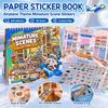 Paper Sticker Book Airplane Theme Miniature Scene Sticker Landscape Sticker  Stationery Supplies