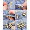 2Pcs Adjustable Jean Button Pins, Bear Shaped Waist Tightener Instant Jean Buttons for Jeans Pants, No Sewing Required