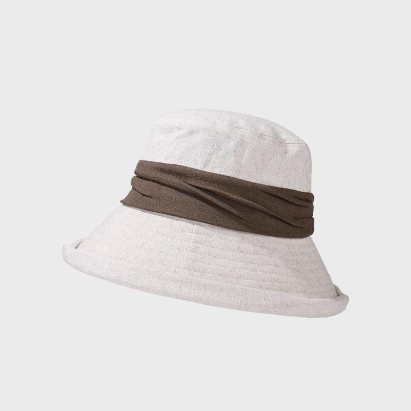 

Рыбацкая шляпа женская весенняя складная шляпа от солнца летняя с цветовыми блоками шляпа от солнца бежевый