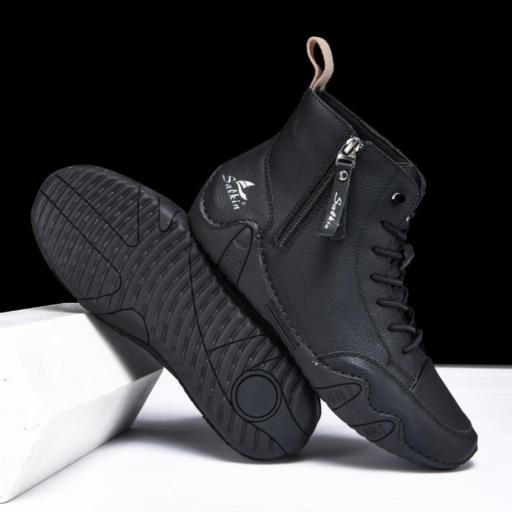 Fashion Mens White Boots 48 Fashionable Stitching Lightweight Comfortable Soft Upper for Daily Wear Casual Street Style Walking Men Shoe