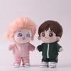 niannyyhouse Plush Doll Outfit Solid Color Tracksuit Set 10cm 15cm Cotton Accessories
