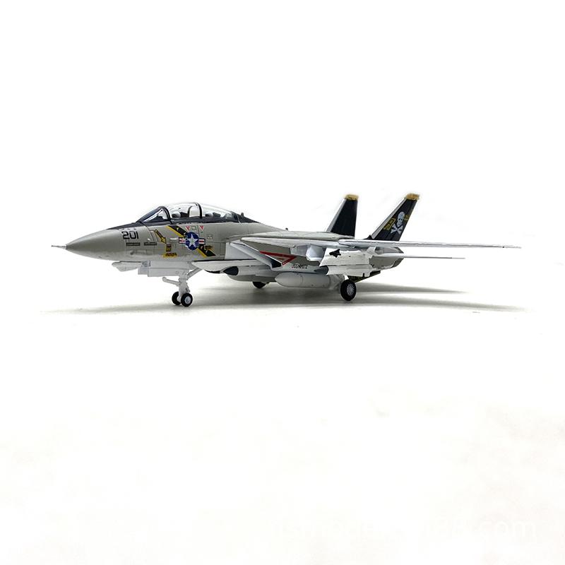 1/100 Scale USA F-14 Tomcat Fighter Alloy Model Diecast Military Missile Bomber