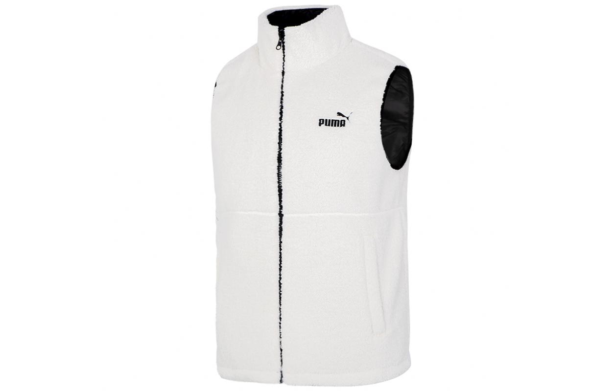 PUMA Lyst Vests Men s White Stand Collar Thickened And Fleece Lined Other 848955-93 M