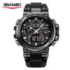 SKMEI 2500 Trendy Sporty Men's Dual Display Watch Multifunction Waterproof TPU Strap Analog Digital Outdoor Male Wristwatch Gift